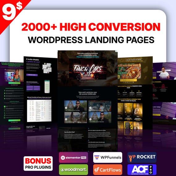 2000+ WordPress Landing Page Templates | Elementor & Divi Ready | High-Converting Sales, Business Portfolio Pages
