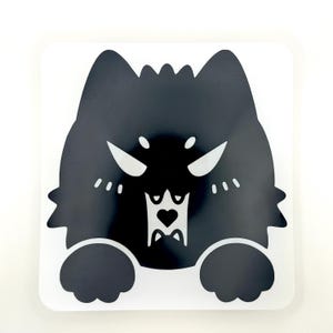 Cute Car Vinyl | Cat Themed Car Decal | Angry Cat Decal | Car Decal | Permanent Vinyl Decal | Decal Sticker | Cat Bumper Sticker | Peeker