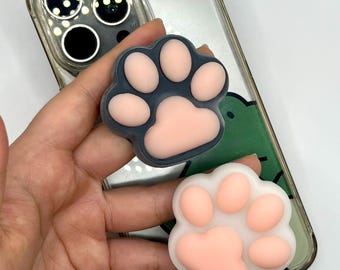 Cute Phone Grip | Cat Paw Phone Grip | Squishy Phone Grip | Silicone Phone Grip | Cute Phone Accessory | Cute Phone Stand | Funny Phone Grip