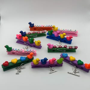Gymnastics Duck Pins with Charms, Set of 10