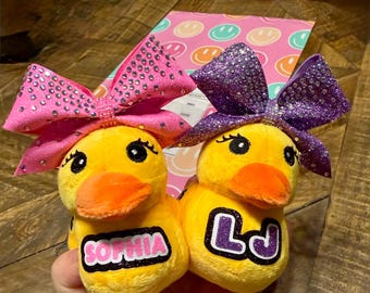 Personalized Cheer Duck Keychain