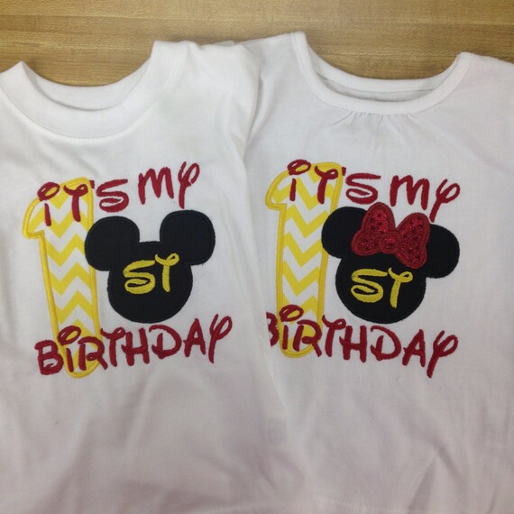 mickey mouse 1st birthday shirt