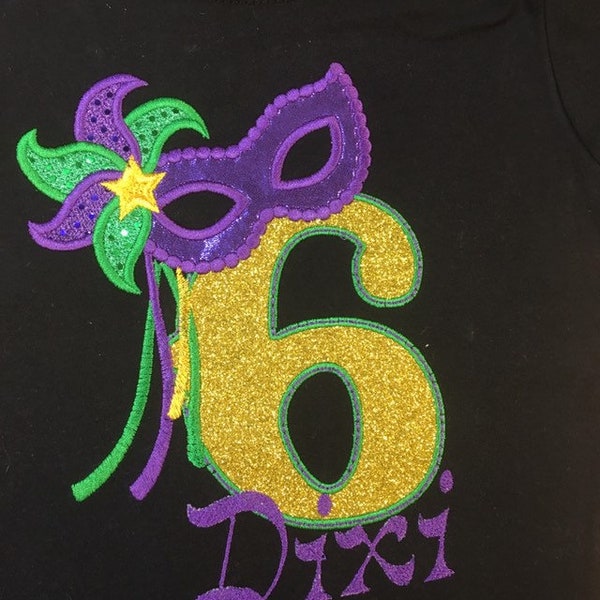 mardi gras birthday shirt