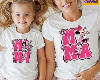 Disney Minnie Mama Mini Shirt, Disney Mama and Mini T-Shirt, Disney Family Matching Tee, Mini Mouse Mom Tshirt, Mother's Day Gift Shirt