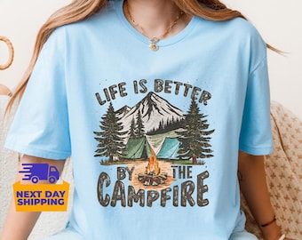 Campfire Camping T-Shirt: Bonfire Nights Tee