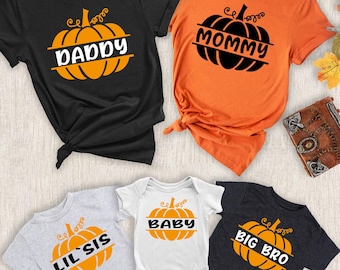 Personalized Family Pumpkin Face Shirt: Matching Halloween Costume Tees