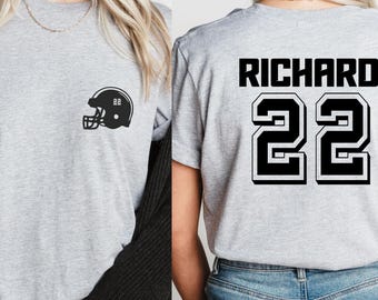 Custom Football Shirt: Personalized Name and Number Player Tee