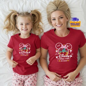 Personalized Disneyworld Family Trip Shirt, Disney Family Vacation T-Shirt, Custom Disney Family Matching Shirt, Disney Minnie Mickey Shirts image 10