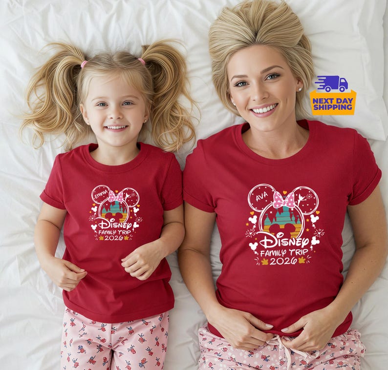 Personalized Disneyworld Family Trip Shirt, Disney Family Vacation T-Shirt, Custom Disney Family Matching Shirt, Disney Minnie Mickey Shirts image 10