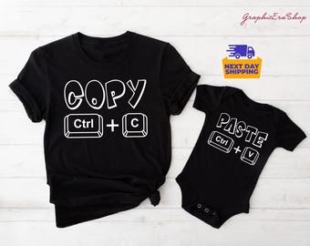 Copy Paste T-Shirt, Matching Tees, Ctrl C Shirt, Ctrl V Shirt, Family Tshirts, Father's Day Shirt, Fathers Day Gift, Father and Son Shirts