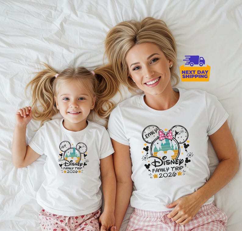 Personalized Disneyworld Family Trip Shirt, Disney Family Vacation T-Shirt, Custom Disney Family Matching Shirt, Disney Minnie Mickey Shirts image 17
