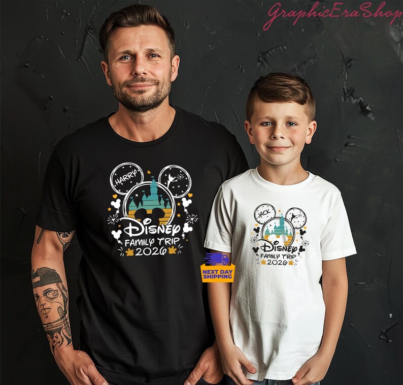 Personalized Disneyworld Family Trip Shirt, Disney Family Vacation T-Shirt, Custom Disney Family Matching Shirt, Disney Minnie Mickey Shirts image 11