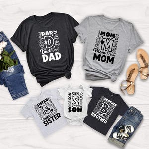 Personalized Family Shirt, Family Graphic T-Shirt, Custom Family Matching Shirt, Graphic Tee, Family Gifts, Personalized Gift Shirts