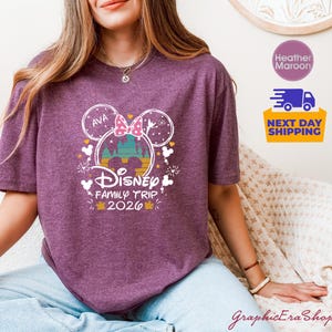 Personalized Disneyworld Family Trip Shirt, Disney Family Vacation T-Shirt, Custom Disney Family Matching Shirt, Disney Minnie Mickey Shirts image 6