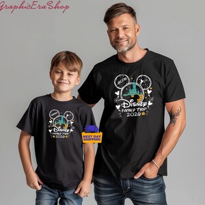 Personalized Disneyworld Family Trip Shirt, Disney Family Vacation T-Shirt, Custom Disney Family Matching Shirt, Disney Minnie Mickey Shirts image 4
