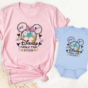 Personalized Disneyworld Family Trip Shirt, Disney Family Vacation T-Shirt, Custom Disney Family Matching Shirt, Disney Minnie Mickey Shirts image 12