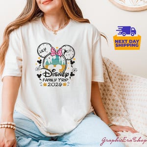 Personalized Disneyworld Family Trip Shirt, Disney Family Vacation T-Shirt, Custom Disney Family Matching Shirt, Disney Minnie Mickey Shirts image 5