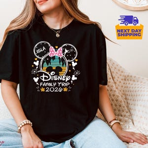 Personalized Disneyworld Family Trip Shirt, Disney Family Vacation T-Shirt, Custom Disney Family Matching Shirt, Disney Minnie Mickey Shirts image 14