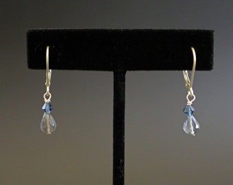 Labradorite and Sterling Silver Drop Earrings