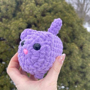 Mini Crochet Loaf Cat Amigurumi Plushie Stuffed Animal