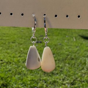 shell earrings, medium cone shell sterling silver