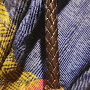 Vintage Brighton "Sydney" axelväska i stråläder bild 4