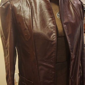 Vintage Northside Leathers Puffed Sleeve Leather Jacket - Sz 9
