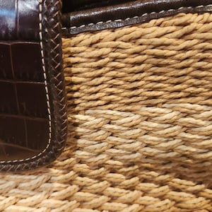 Vintage Brighton "Sydney" axelväska i stråläder bild 1