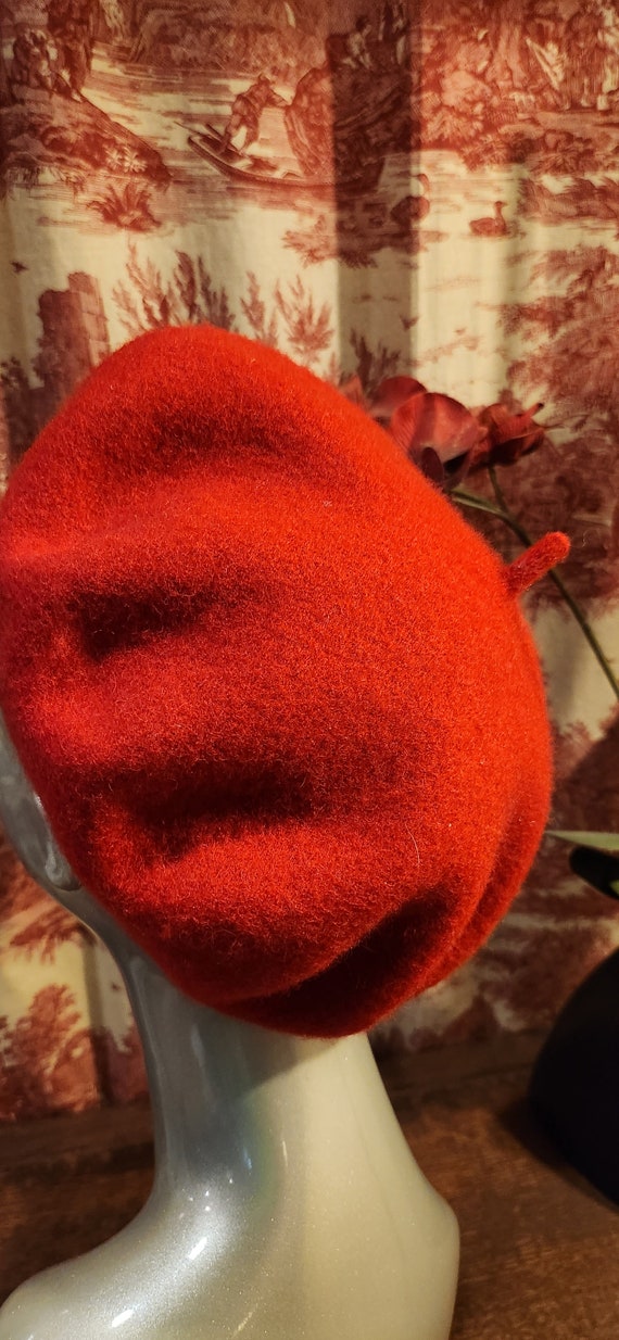 Vintage Berets of Color - Yellow Red Green