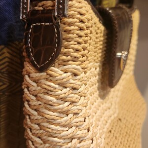 Vintage Brighton "Sydney" axelväska i stråläder bild 3