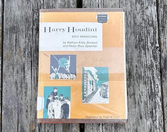 Harry Houdini, jeune magicien, par Kathryn Kilby Borland et Helen Ross Speicher, 1969. Collection « Enfance d'Américains célèbres », livre pour enfants ancien.