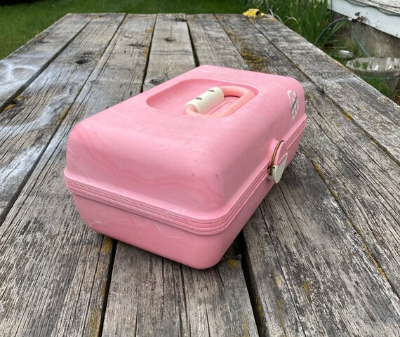 Pink Marbleized Caboodles Makeup Case Organizer 1… - image 3