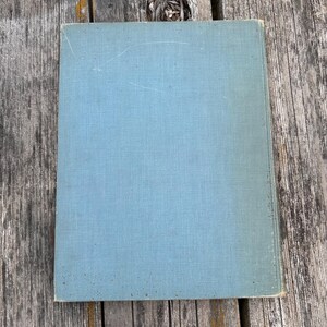 Pu&ograve; includere: Un libro rettangolare con una copertina in tessuto tinta unita color blu-verde spento. La copertina presenta una trama tessuta visibile e mostra lievi segni di usura, tra cui sottili graffi superficiali e una lieve decolorazione lungo il bordo destro.