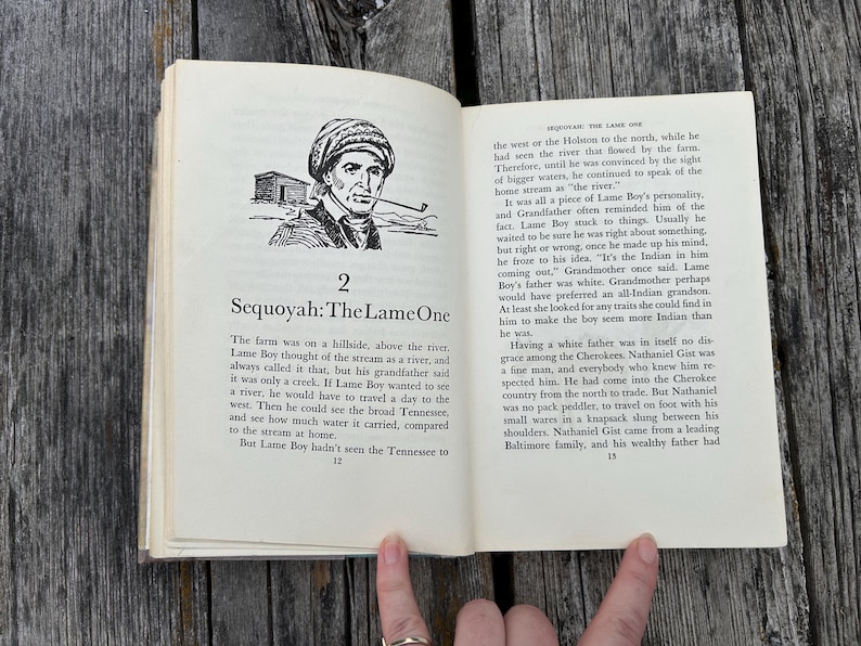 Sequoyah Leader of the Cherokees by Alice Marriott 1956 Landmark Books Vintage Children's Book image 7