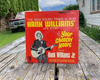 Hank Williams' Life Story Your Cheatin' Heart LP Vinyl Record Album 1964 Vintage