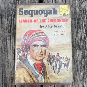 Sequoyah Leader of the Cherokees by Alice Marriott 1956 Landmark Books Vintage Children's Book image 3