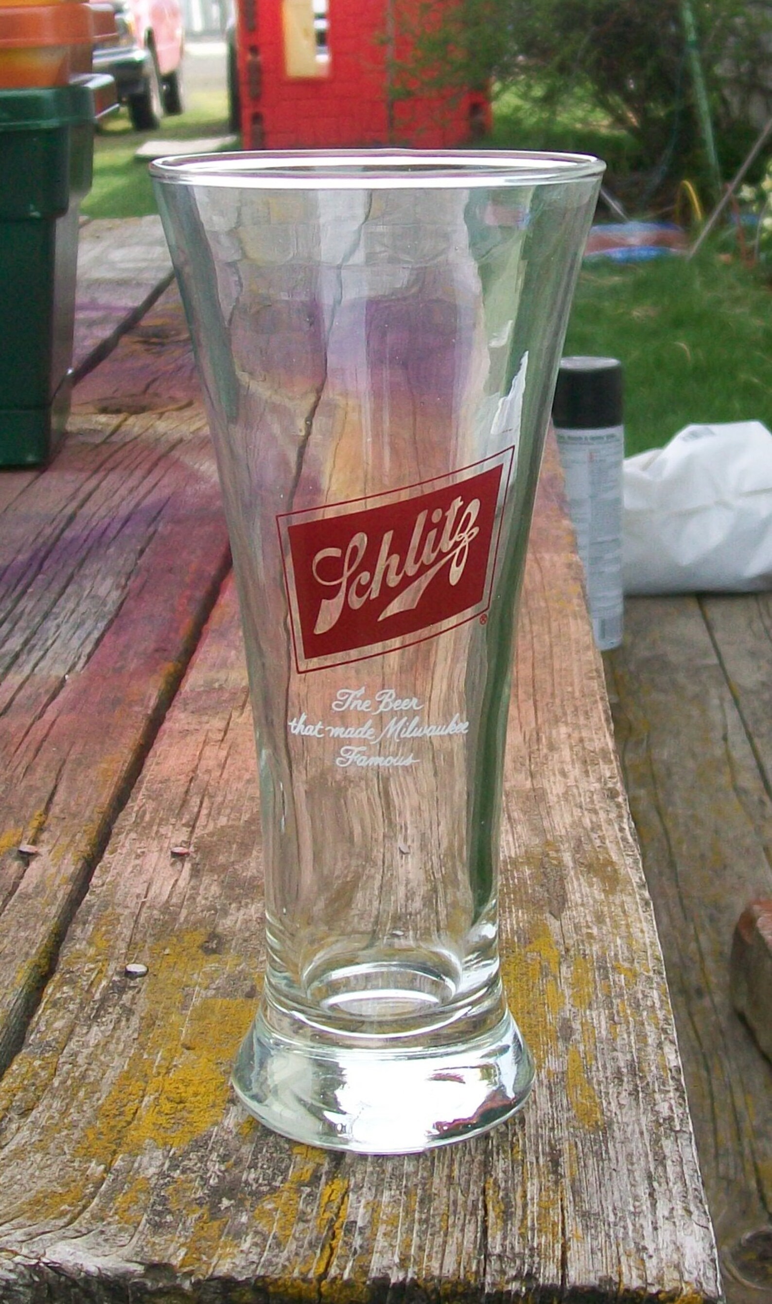 schlitz beer glass 1970s