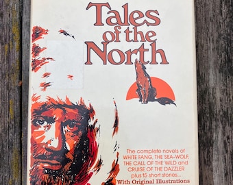 Contes du Nord de Jack London 1979 Croc blanc Le loup de mer Call of the Wild livre vintage