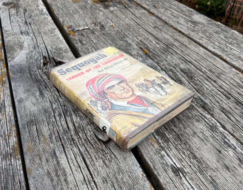 Sequoyah Leader of the Cherokees by Alice Marriott 1956 Landmark Books Vintage Children's Book image 2