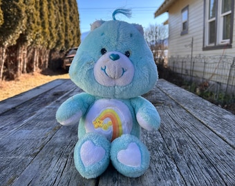 Care Bear Wunschbär 1983 Regenbogen-Sternschnuppe Kenner 13" Vintage
