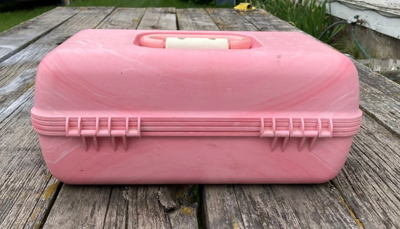 Pink Marbleized Caboodles Makeup Case Organizer 1… - image 5