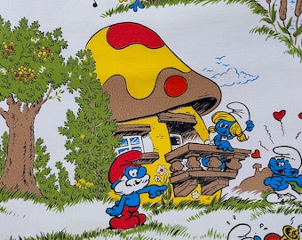 Schlumpf Tapete 1981 Papa Smurf Schlumpfine Papier Ephemera Vintage