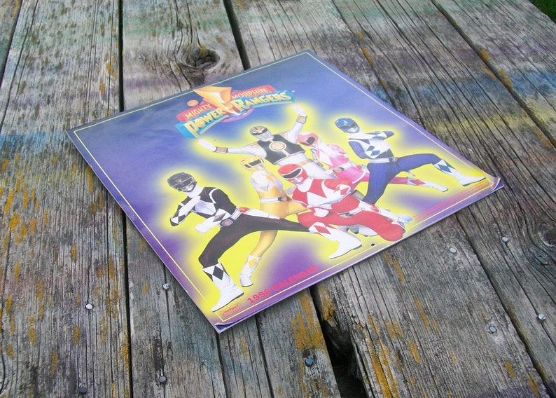 Vintage Mighty Morphin Power Rangers Calendar 1996 Etsy