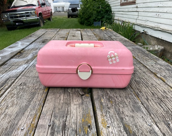 Pink Marbleized Caboodles Makeup Case Organizer 1… - image 1