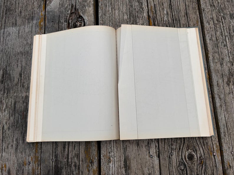Pu&ograve; includere: Un libro aperto con pagine bianche color avorio. La pagina sinistra &egrave; liscia e vuota, mentre la pagina destra presenta una linea verticale che crea un layout a colonne. I bordi della carta sono puliti e la rilegatura &egrave; visibile al centro.