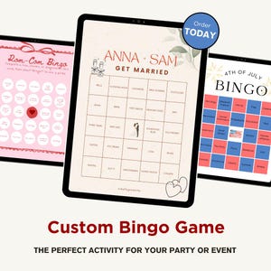 Juego de bingo personalizado para fiestas, eventos, actividades de formación de equipos o noches de juegos