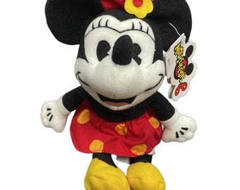 Peluche Disney tipo bolita de frijoles - Minnie Mouse Ojos de Pastel [Mickey Mouse] (8 pulgadas)