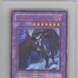 PSA 9 - Yu-Gi-Oh Card - Potd-En033 - Elemental Hero Dark Neos (Ultra Rare Holo) - Mint