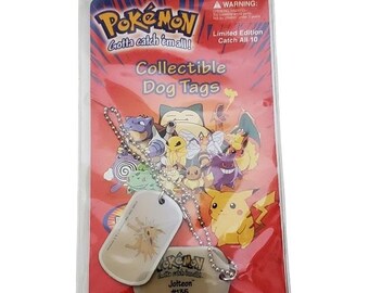 Jouets Pokémon - Médailles d'identité pour chien de collection vintage 1999 - Jolteon #135