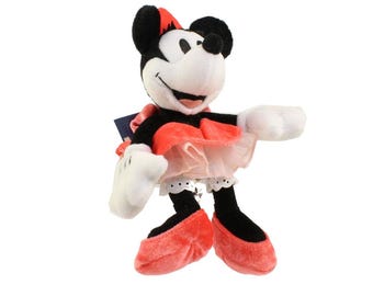 Peluche Disney tipo Bean Bag - Minnie (Mickey Mouse) de 100 años de magia (25 cm)